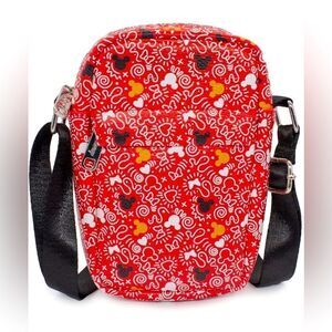 Disney Bag, Cross Body, Minnie Mouse Icons Doodle, Red, Vegan Leather